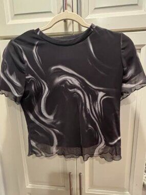 Pimkie from France Printed Mesh Marble Top-Medium